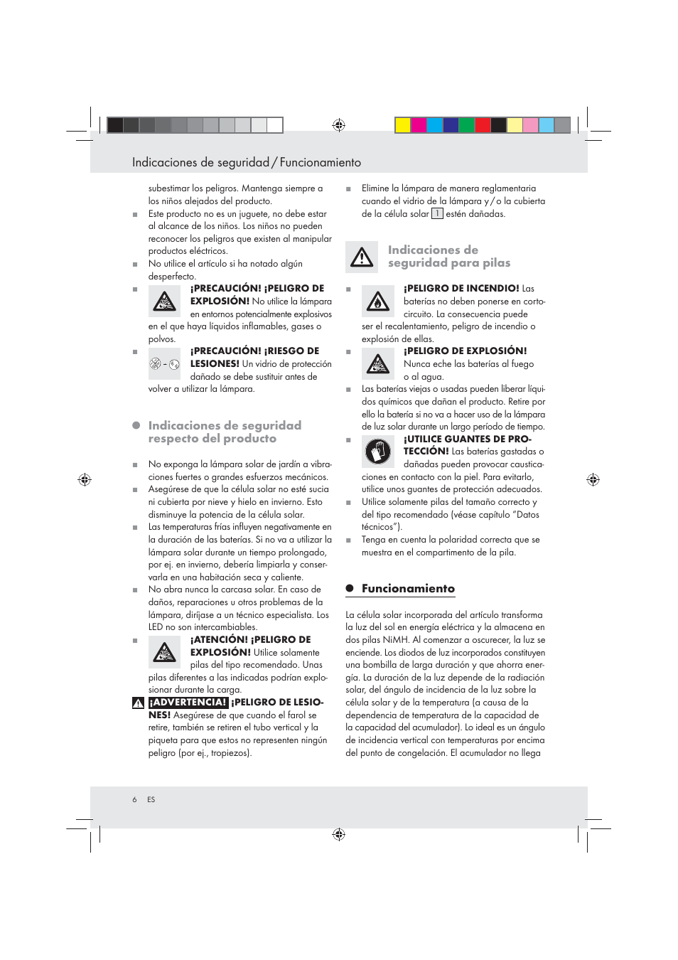 Indicaciones de seguridad / funcionamiento | Livarno Z31094A Z31094B User Manual | Page 6 / 29