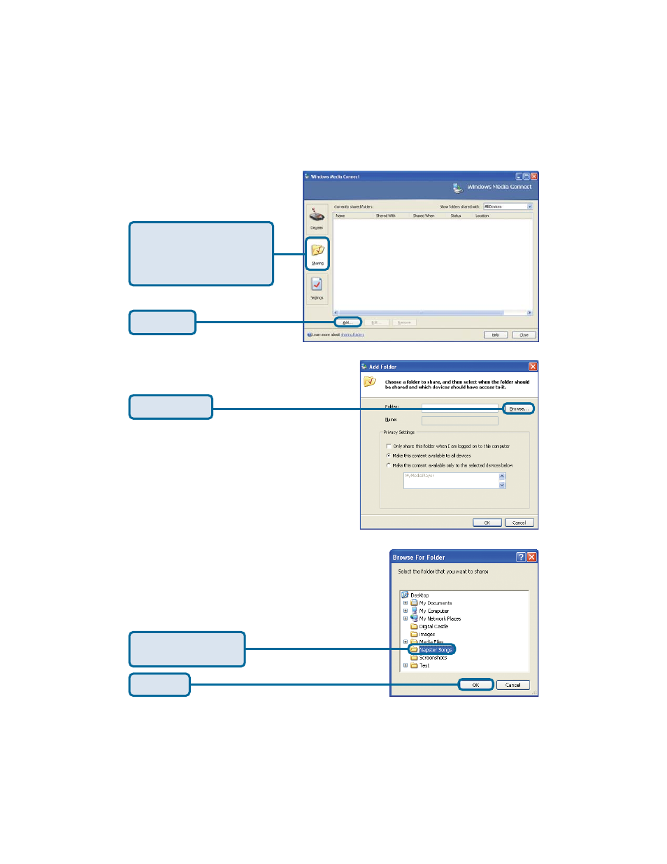 Using windows, Media connect software (continued) | D-Link DSM-320RD User Manual | Page 30 / 120