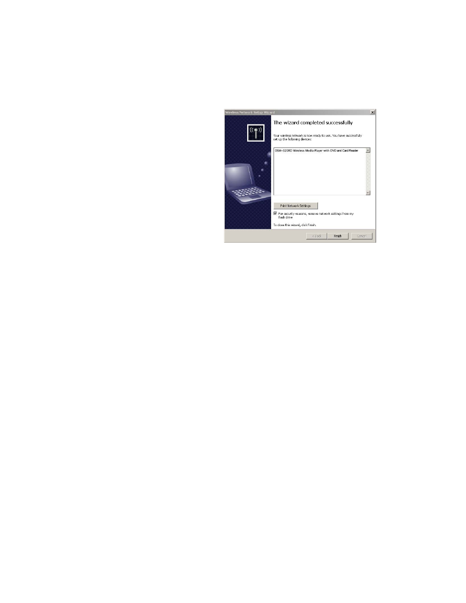 Windows connect now configuration (continued) | D-Link DSM-320RD User Manual | Page 47 / 120