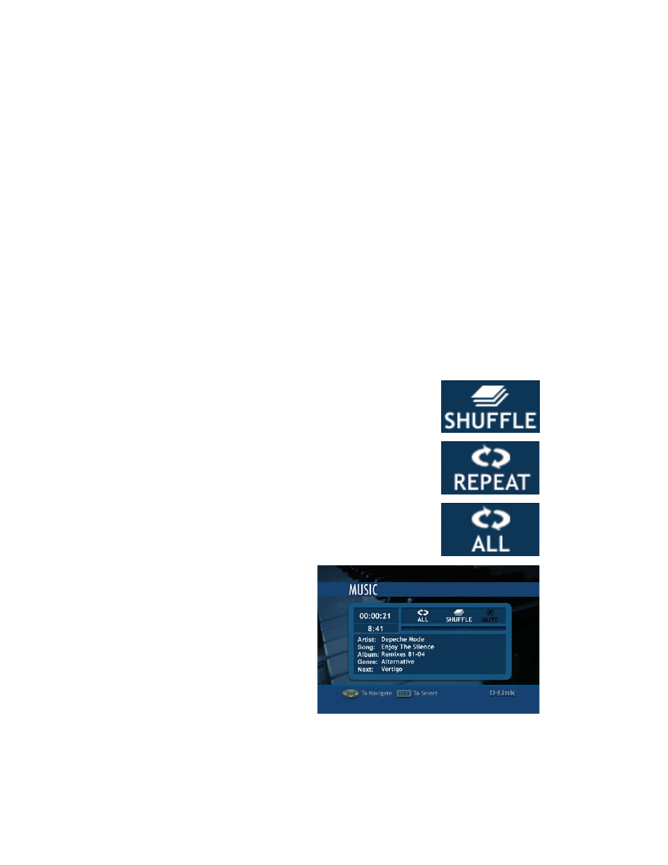 Shuffle and repeat | D-Link DSM-320RD User Manual | Page 55 / 120
