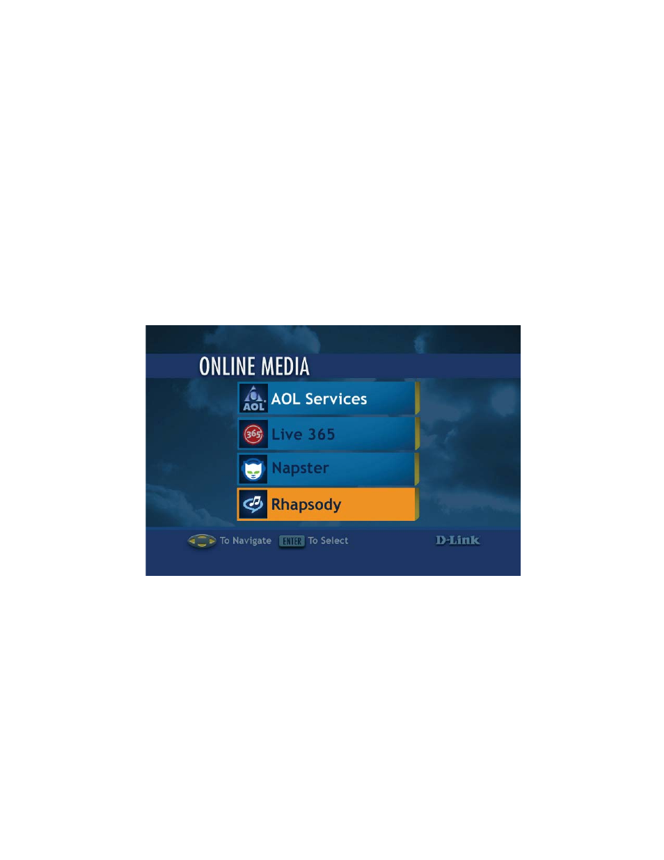 Online media (continued) rhapsody, Current rhapsody, Subscribers | D-Link DSM-320RD User Manual | Page 79 / 120