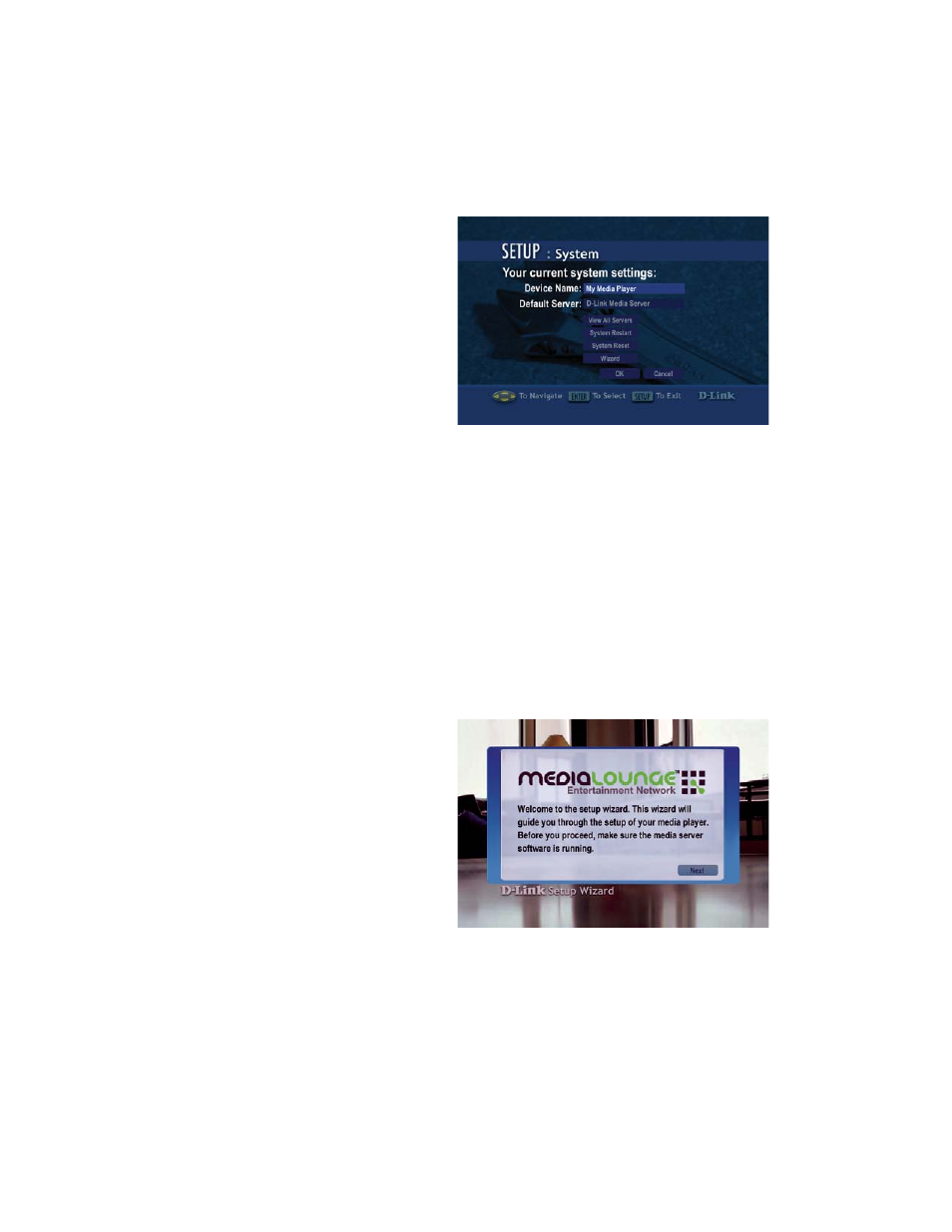 System, Setup (continued) | D-Link DSM-320RD User Manual | Page 91 / 120