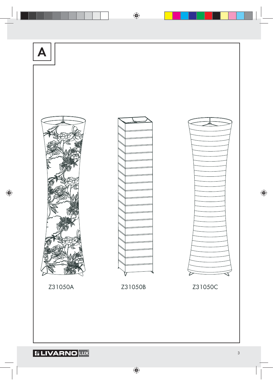 Livarno Z31050..-BS User Manual | Page 3 / 20