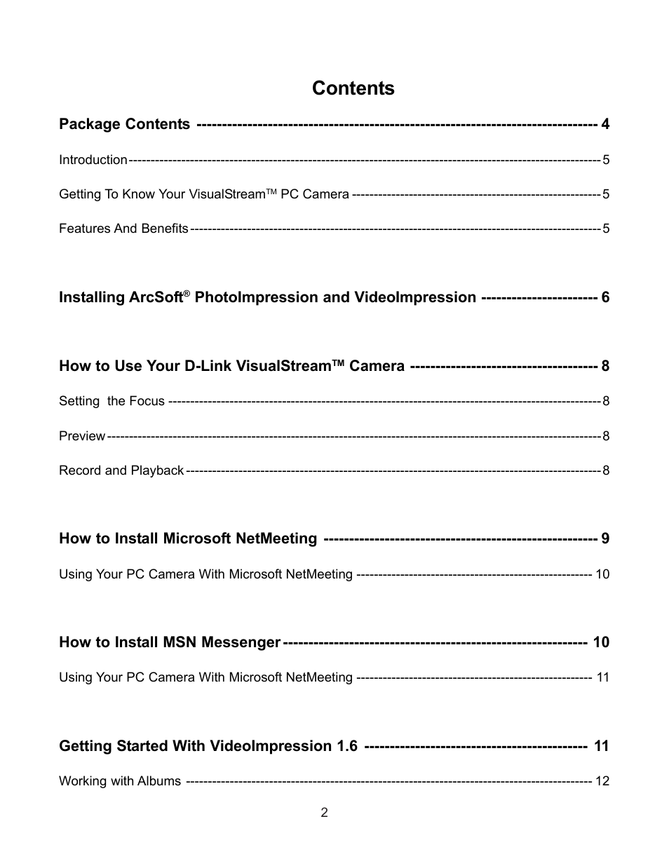 D-Link DSB-C110 User Manual | Page 2 / 30