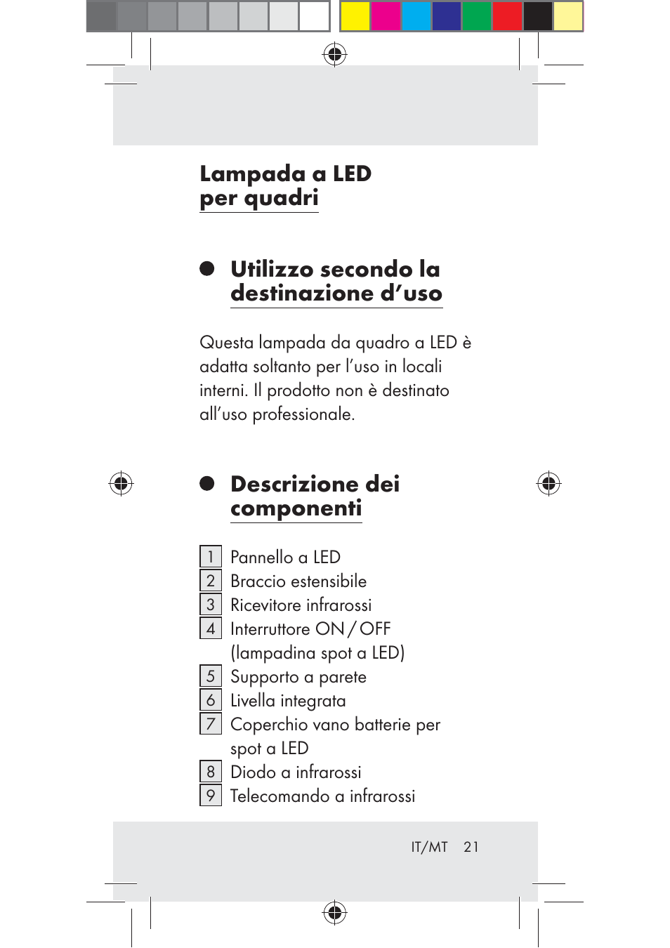 Descrizione dei componenti | Livarno Z31206A-BS User Manual | Page 21 / 89