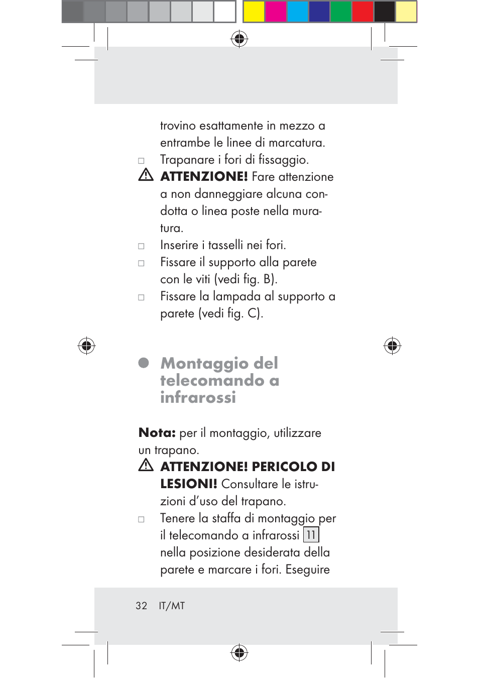 Montaggio del telecomando a infrarossi | Livarno Z31206A-BS User Manual | Page 32 / 89
