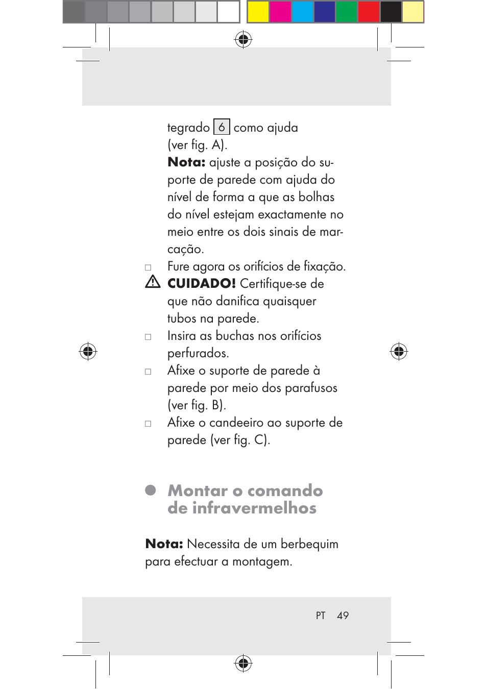 Montar o comando de infravermelhos | Livarno Z31206A-BS User Manual | Page 49 / 89