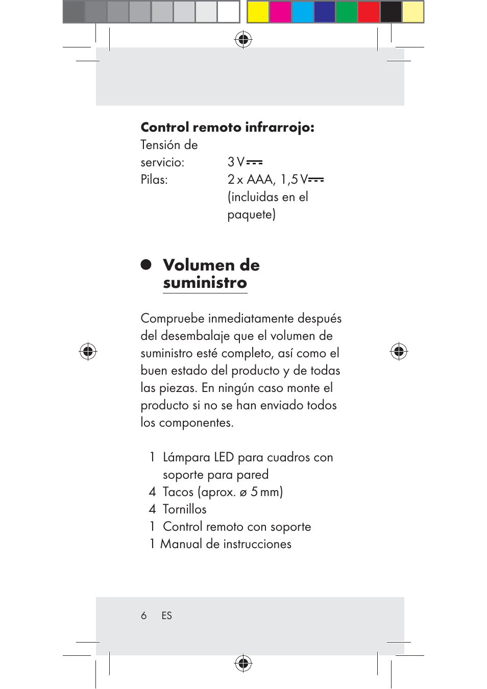 Volumen de suministro | Livarno Z31206A-BS User Manual | Page 6 / 89