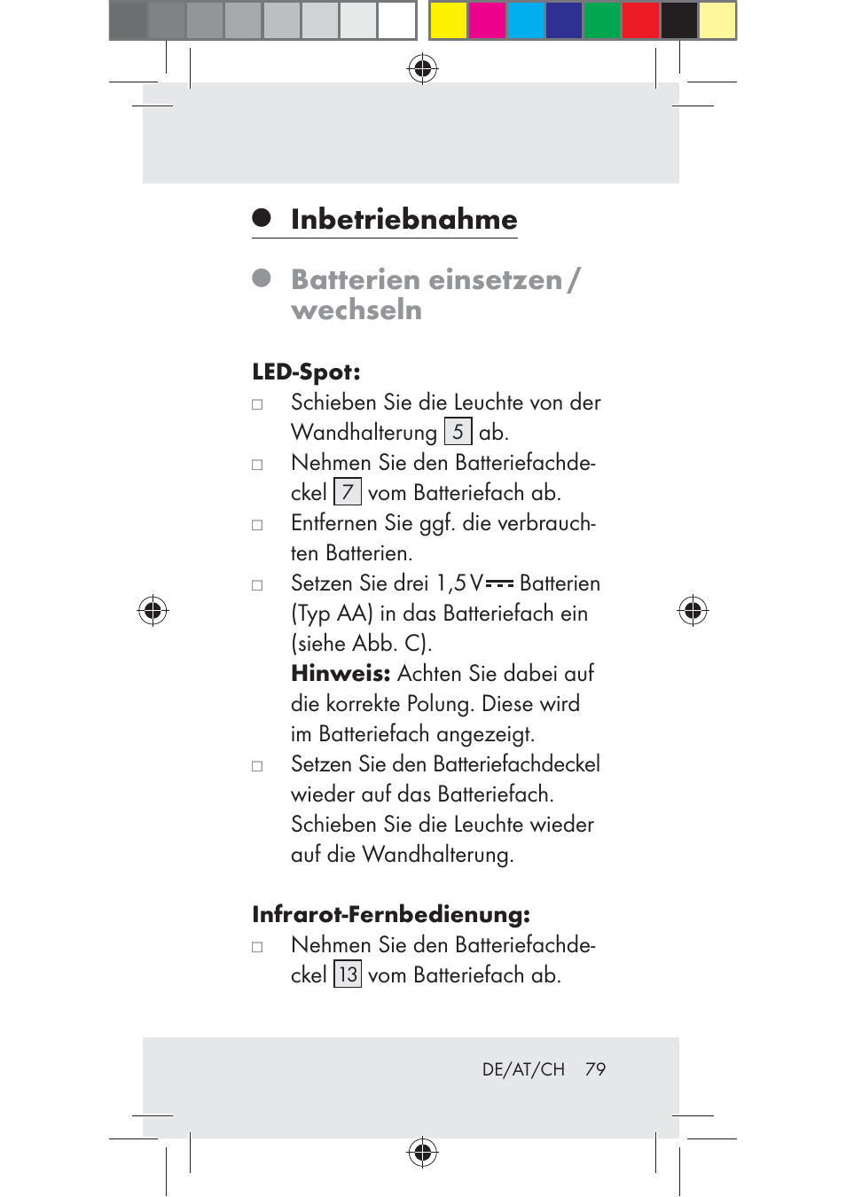 Inbetriebnahme, Batterien einsetzen / wechseln | Livarno Z31206A-BS User Manual | Page 79 / 89