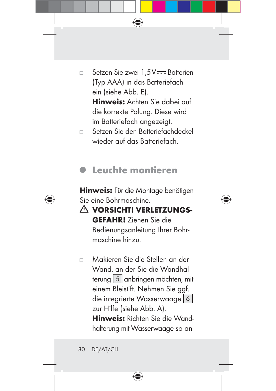 Leuchte montieren | Livarno Z31206A-BS User Manual | Page 80 / 89