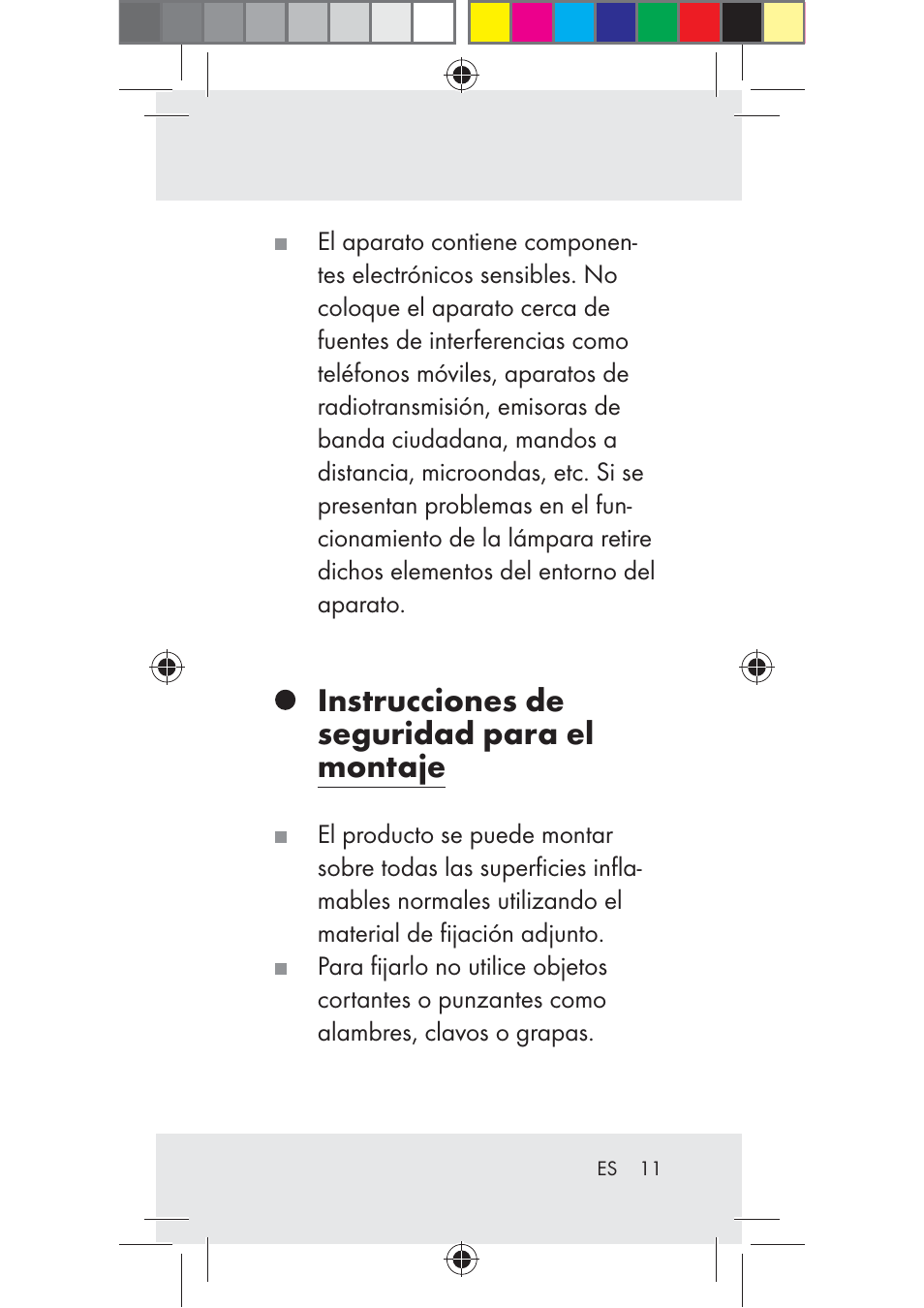 Instrucciones de seguridad para el montaje | Livarno Z31206B-BS User Manual | Page 11 / 74