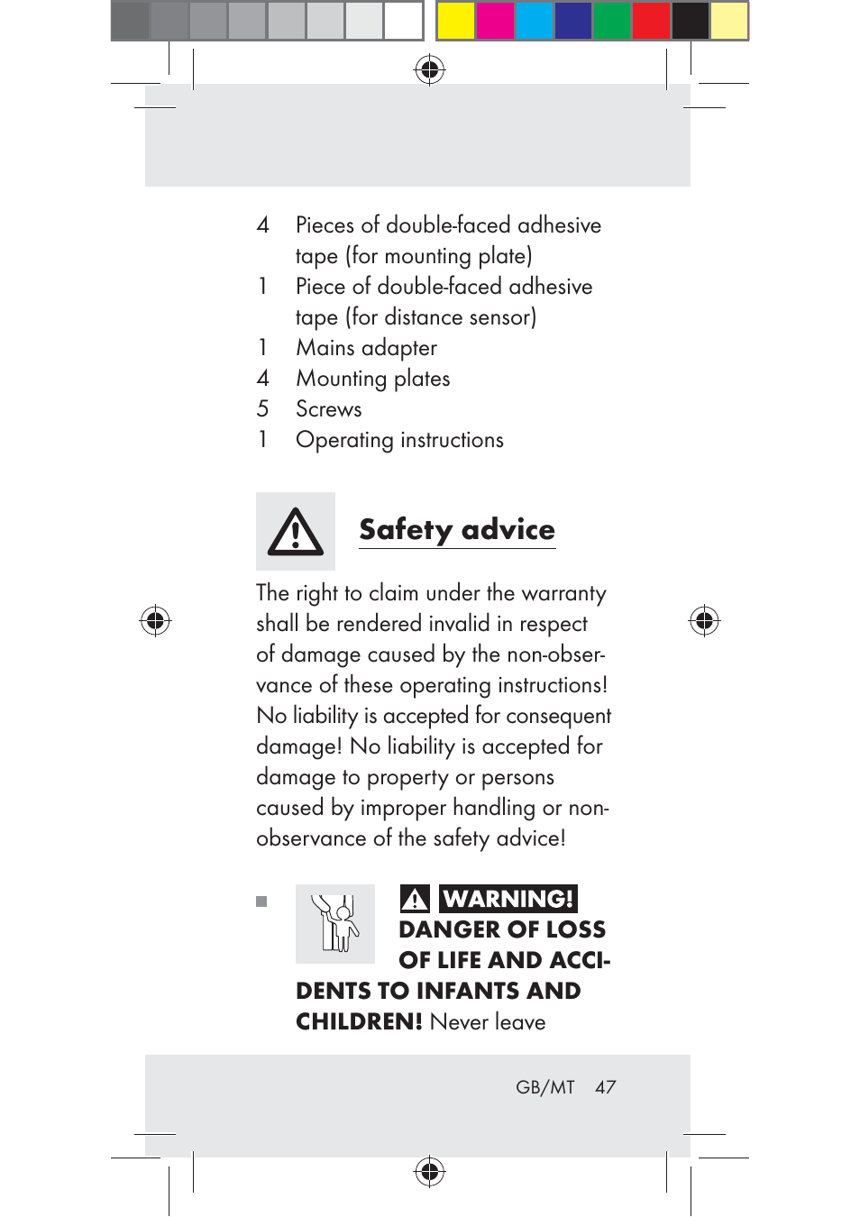 Safety advice | Livarno Z31206B-BS User Manual | Page 47 / 74