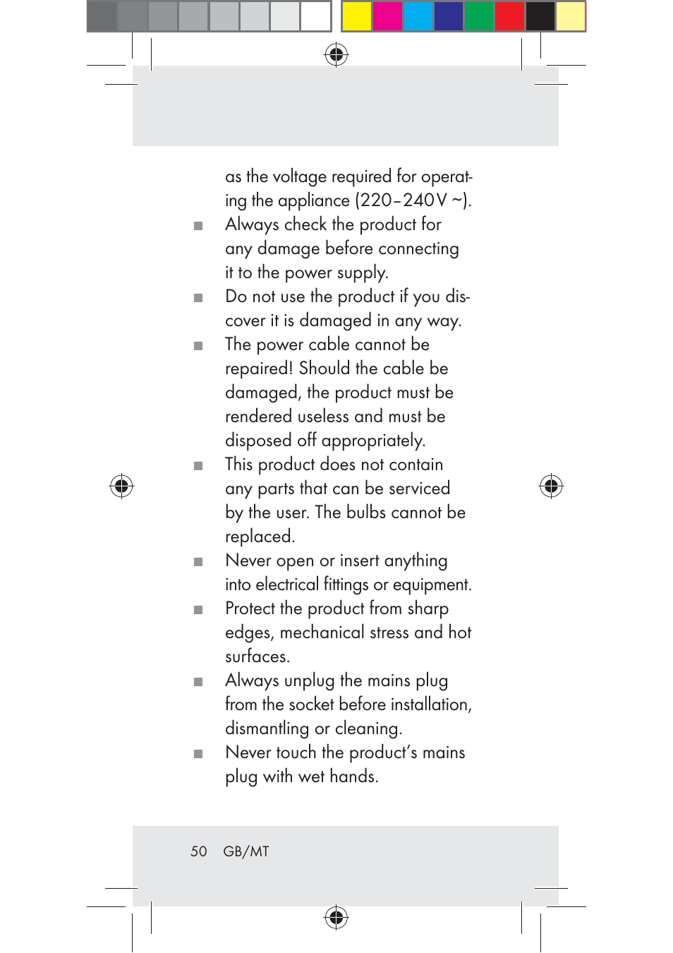 Livarno Z31206B-BS User Manual | Page 50 / 74