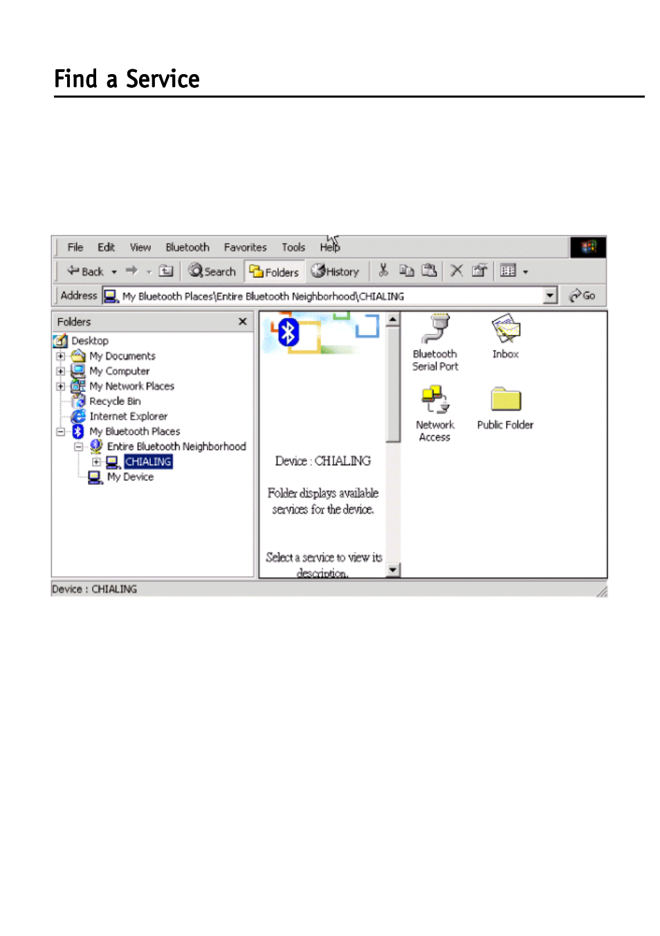 Find a service | D-Link DBT-120 User Manual | Page 15 / 61