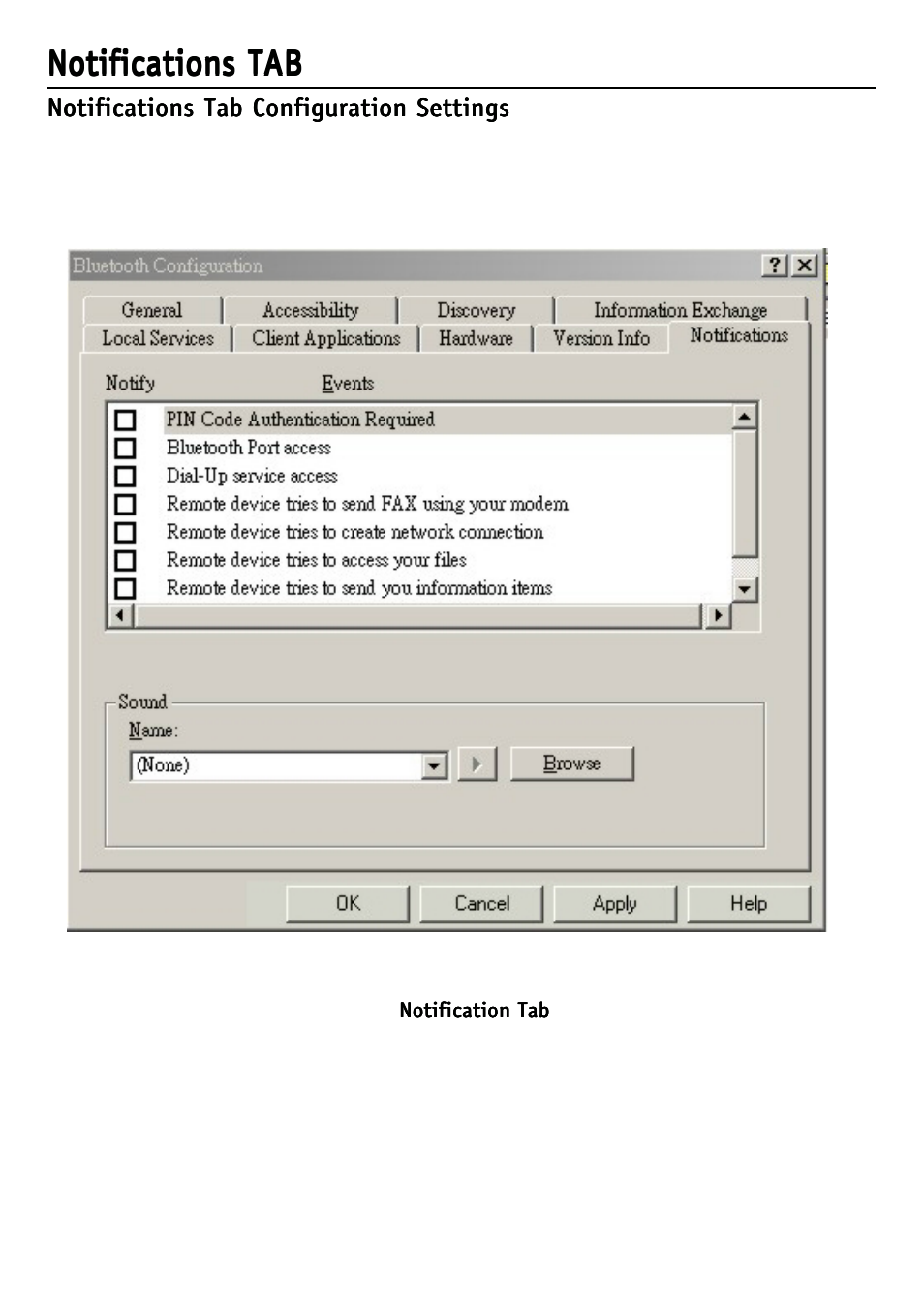 Notifications tab | D-Link DBT-120 User Manual | Page 48 / 61