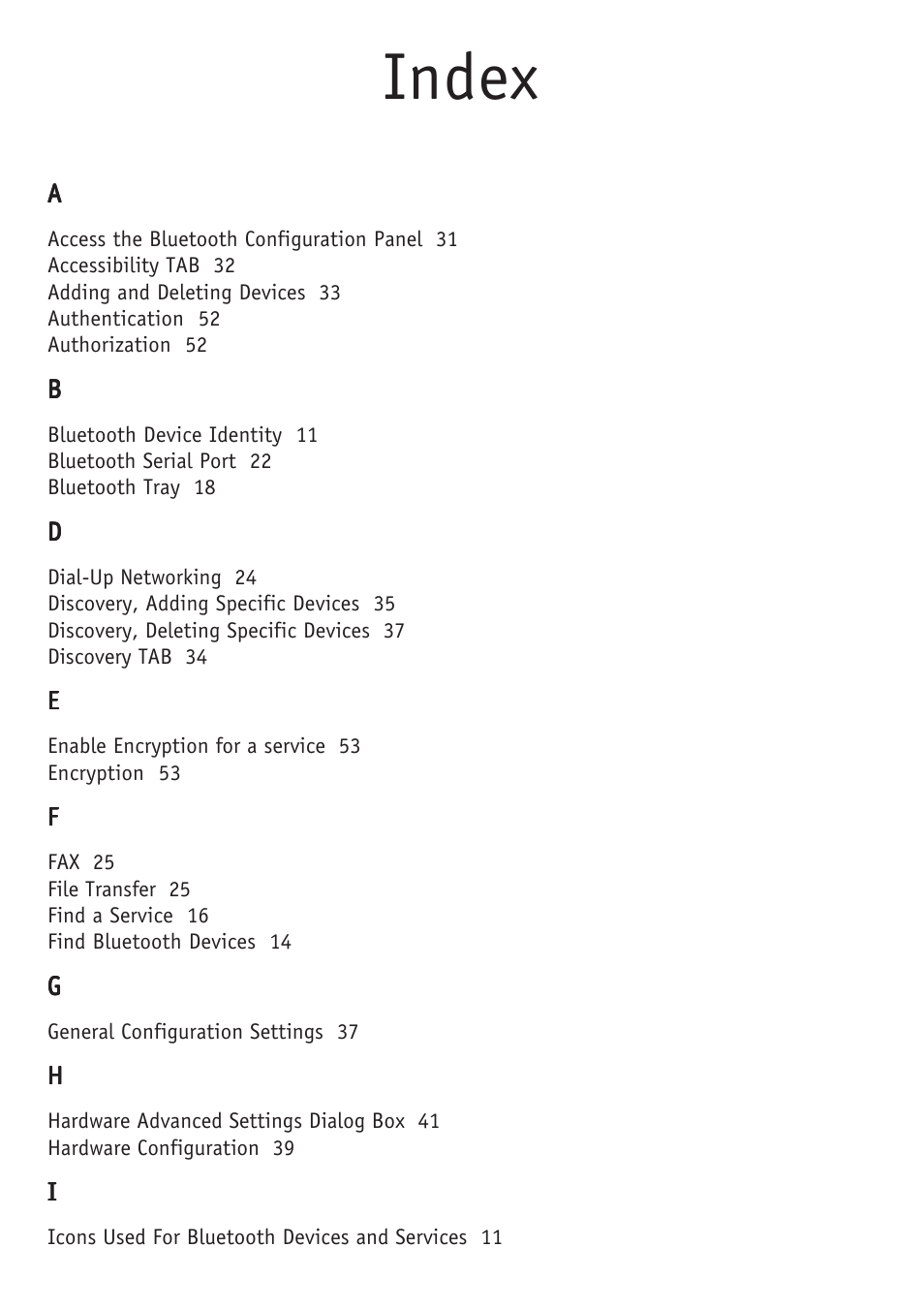 Index | D-Link DBT-120 User Manual | Page 58 / 61