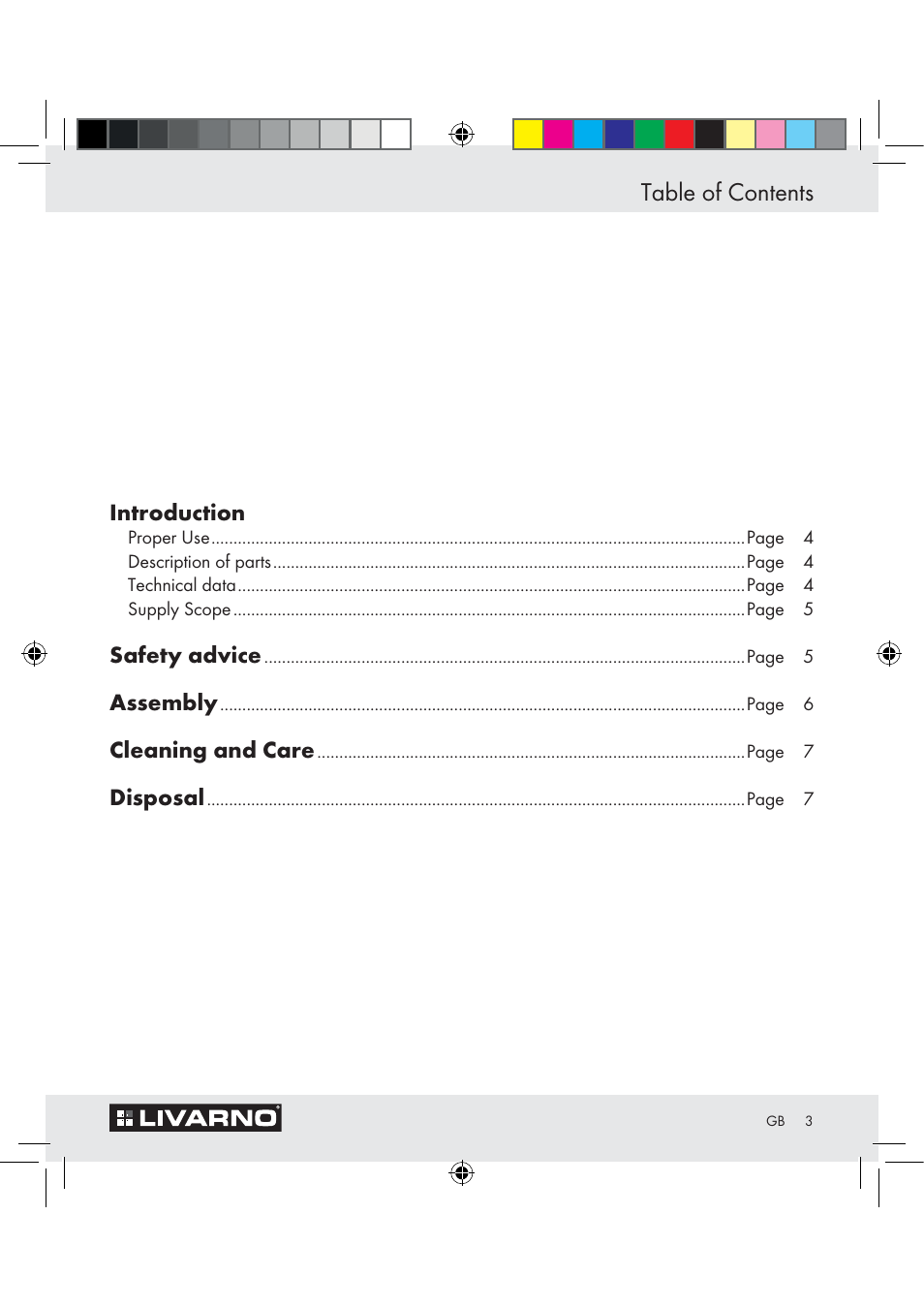 Livarno Z29526C User Manual | Page 3 / 18