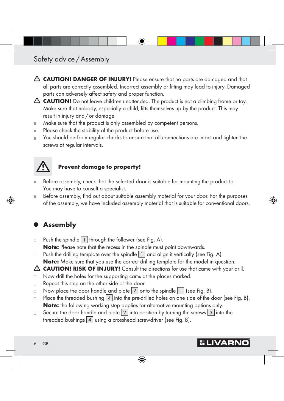 Safety advice / assembly, Assembly | Livarno Z29526C User Manual | Page 6 / 18