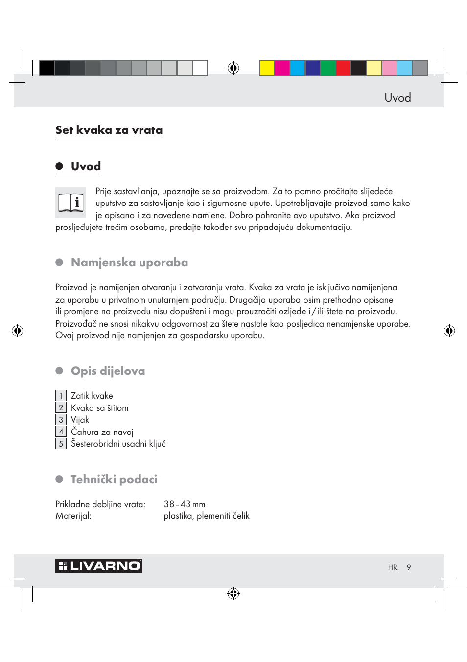 Uvod | Livarno Z29526C User Manual | Page 9 / 18