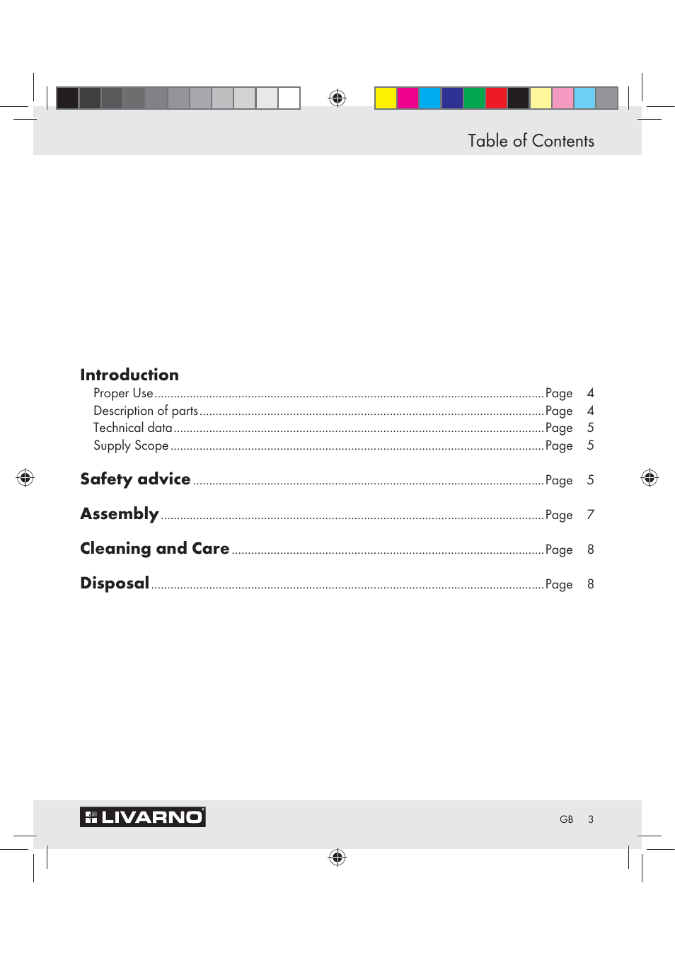 Livarno Z29526A User Manual | Page 3 / 22