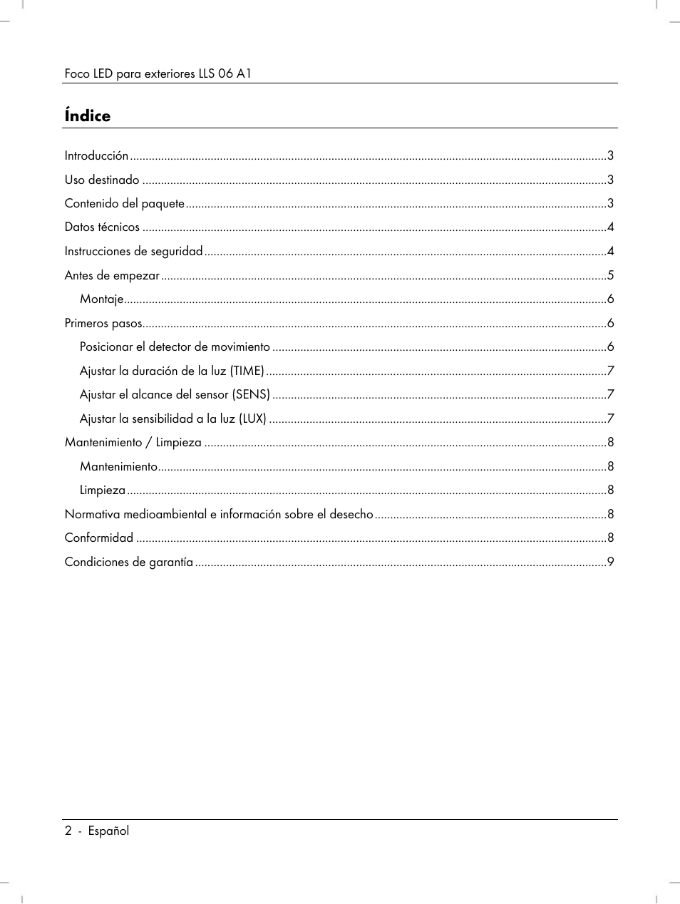 Livarno LLS 06 A1 User Manual | Page 4 / 50