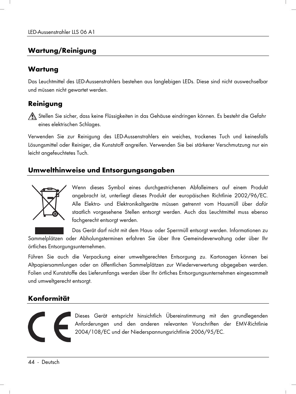 Livarno LLS 06 A1 User Manual | Page 46 / 50