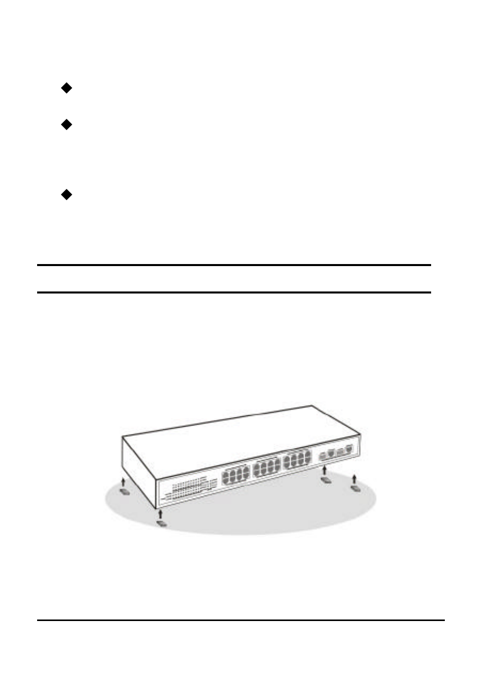 Installing the switch on a rack, Installing the switch on a desktop | D-Link DES-1526 User Manual | Page 16 / 93