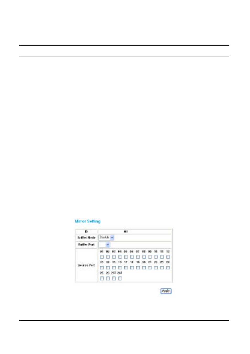 Mirror setting | D-Link DES-1526 User Manual | Page 45 / 93