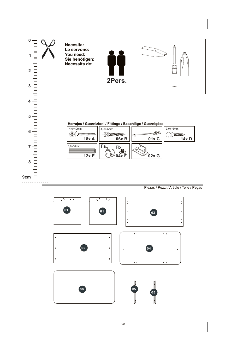 2pers | Livarno WOODEN CHEST User Manual | Page 3 / 8