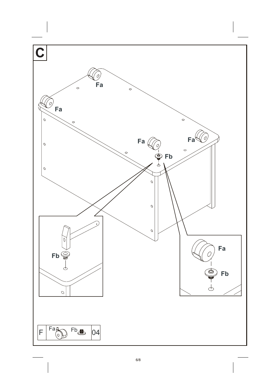 Livarno WOODEN CHEST User Manual | Page 6 / 8