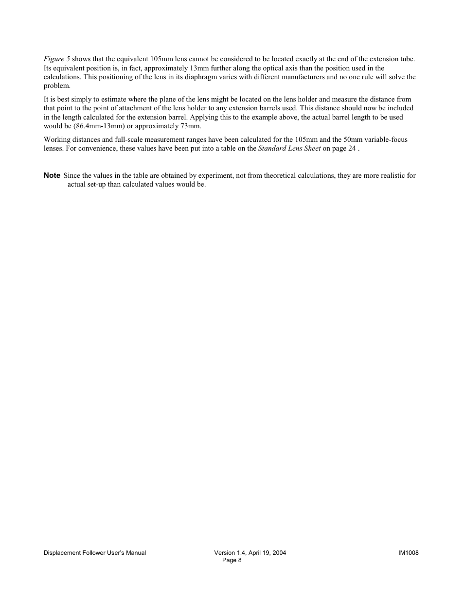 Diversified Ceramics DISPLACEMENT FOLLOWER 5100 User Manual | Page 10 / 28