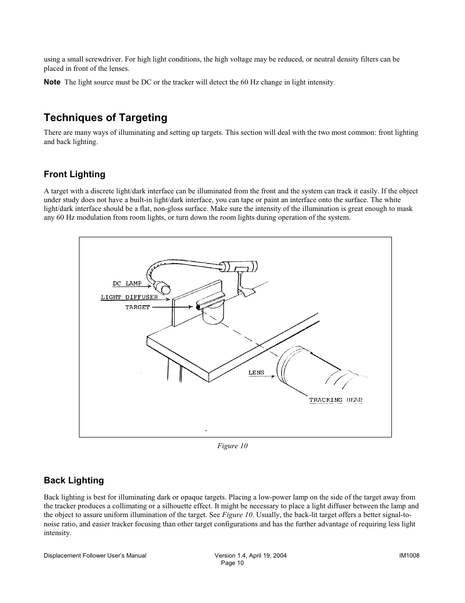 Techniques of targeting | Diversified Ceramics DISPLACEMENT FOLLOWER 5100 User Manual | Page 12 / 28