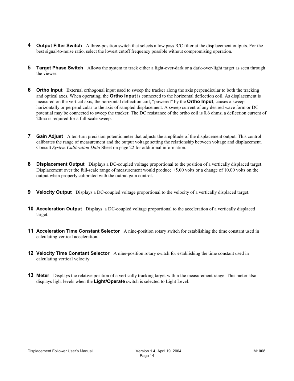 Diversified Ceramics DISPLACEMENT FOLLOWER 5100 User Manual | Page 16 / 28