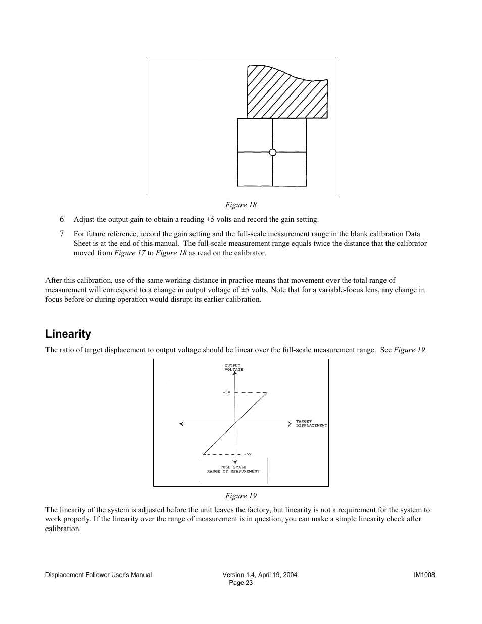 Linearity | Diversified Ceramics DISPLACEMENT FOLLOWER 5100 User Manual | Page 25 / 28