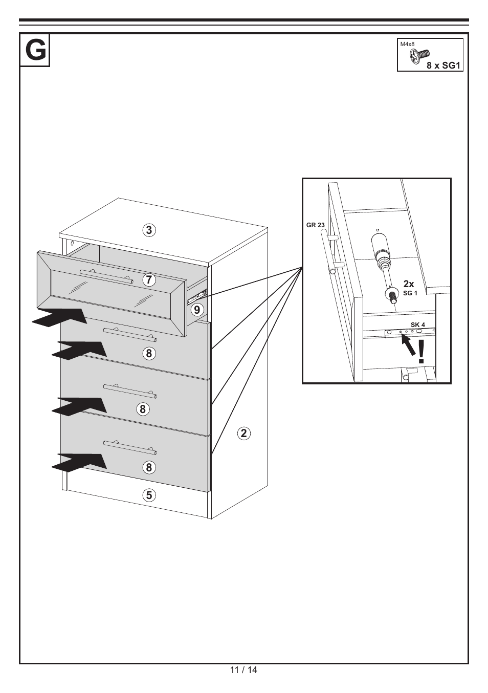 Livarno CHEST OF DRAWERS User Manual | Page 11 / 14