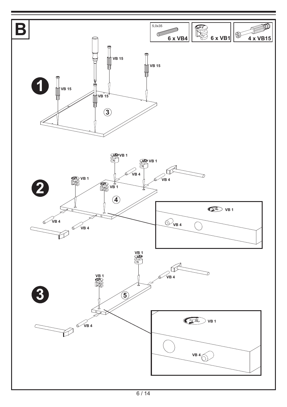 Livarno CHEST OF DRAWERS User Manual | Page 6 / 14