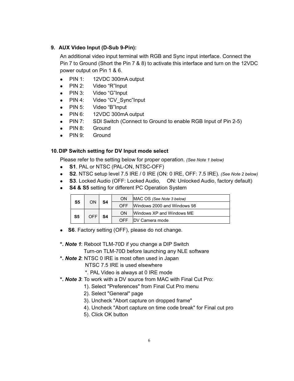 Datavideo TLM-70D User Manual | Page 7 / 11