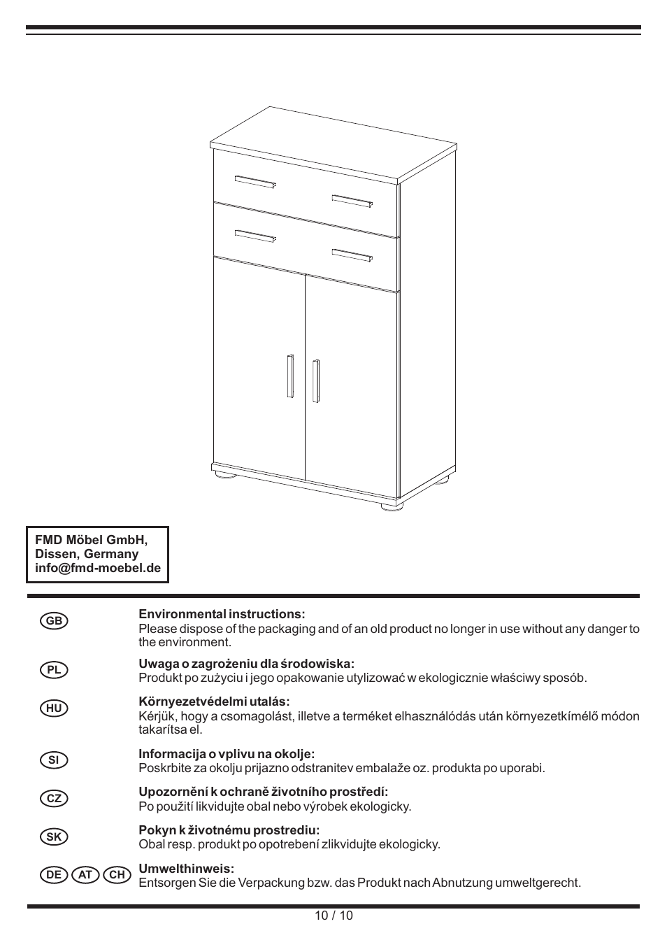 Livarno CABINET User Manual | Page 10 / 10