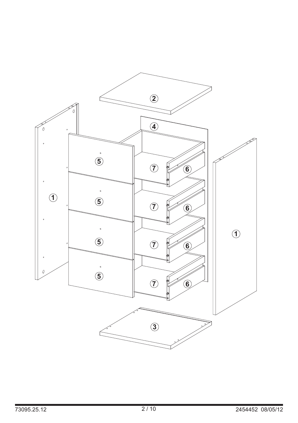 Livarno CHEST OF DRAWERS User Manual | Page 2 / 10