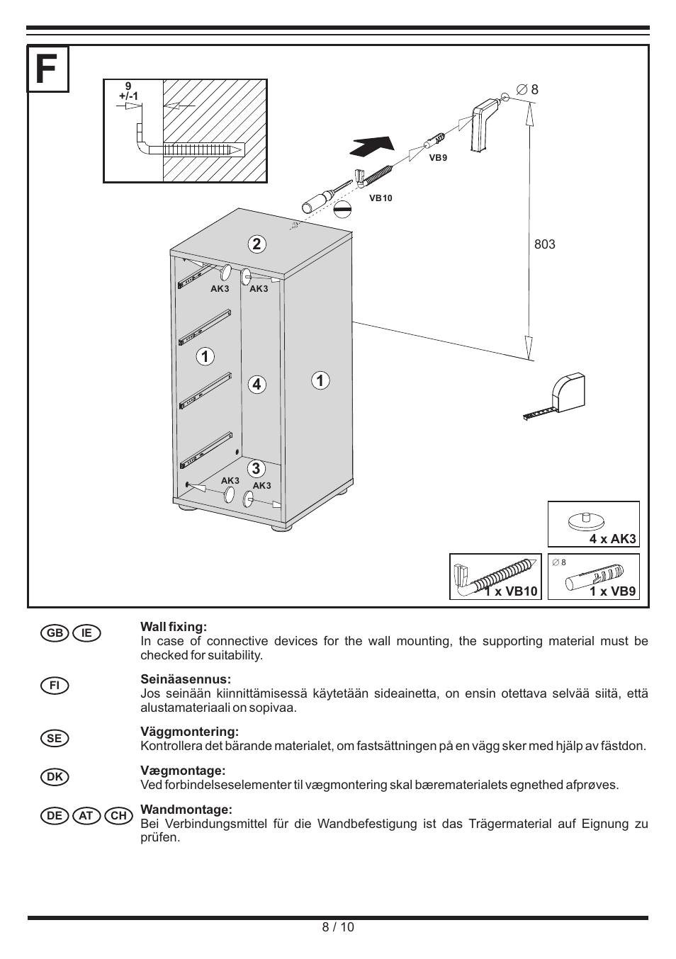 Livarno CHEST OF DRAWERS User Manual | Page 8 / 10