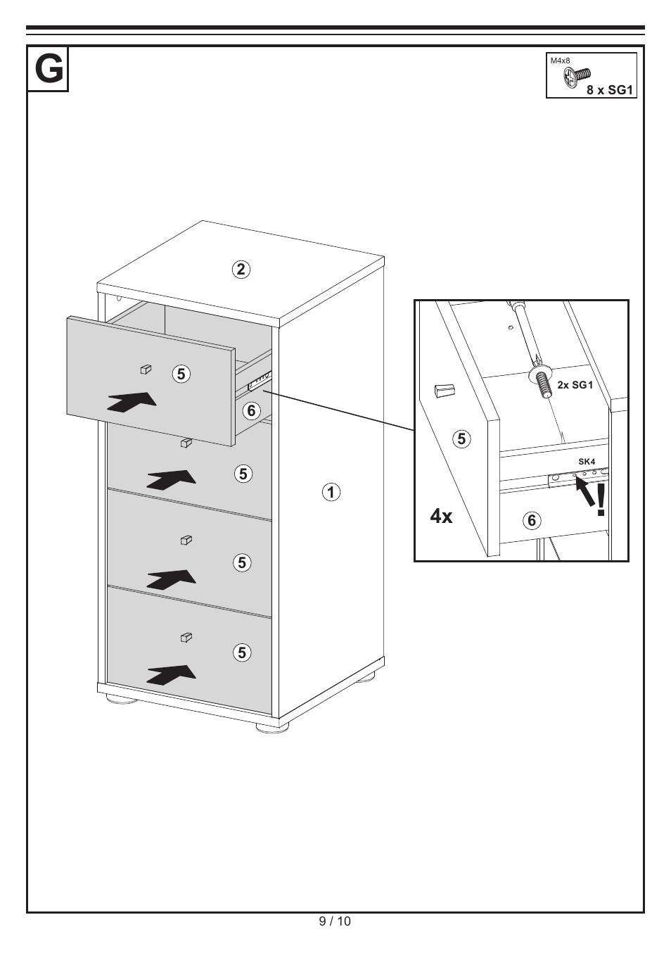 Livarno CHEST OF DRAWERS User Manual | Page 9 / 10