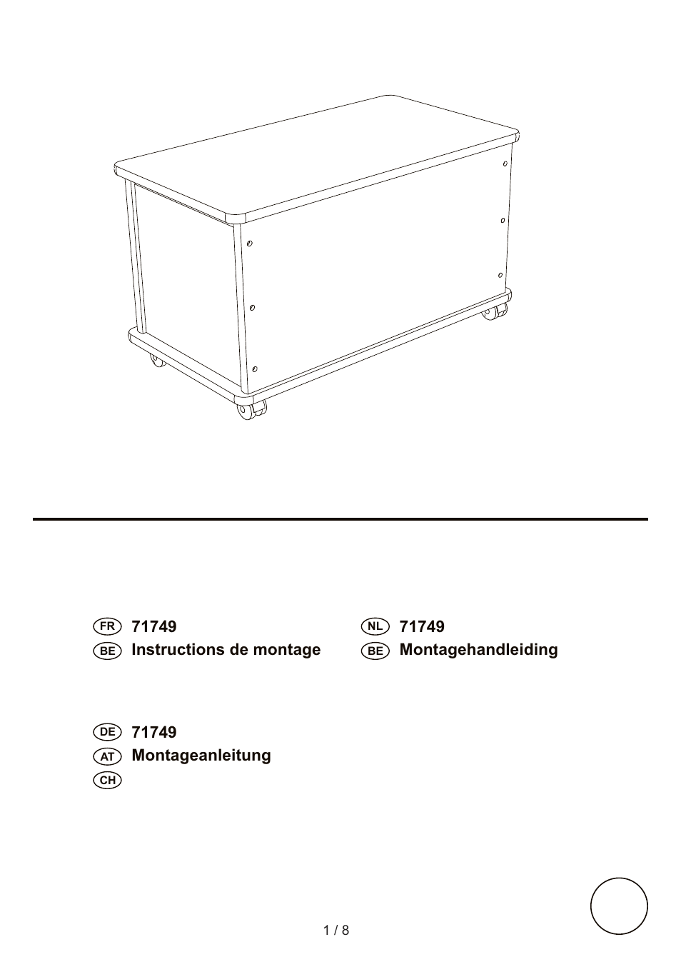 Livarno WOODEN CHEST User Manual | 8 pages