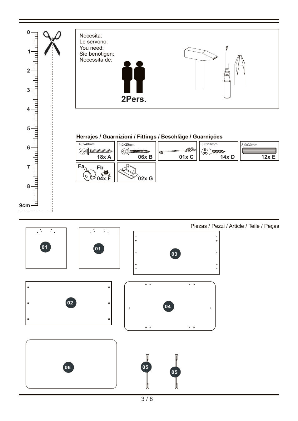 2pers | Livarno WOODEN CHEST User Manual | Page 3 / 8