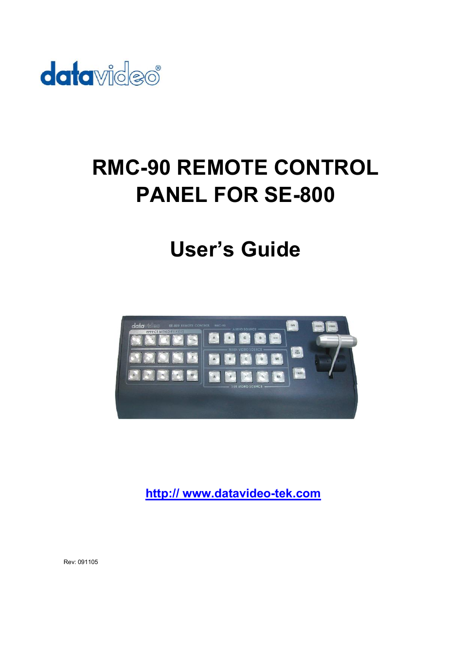 Datavideo RMC-90 User Manual | 14 pages