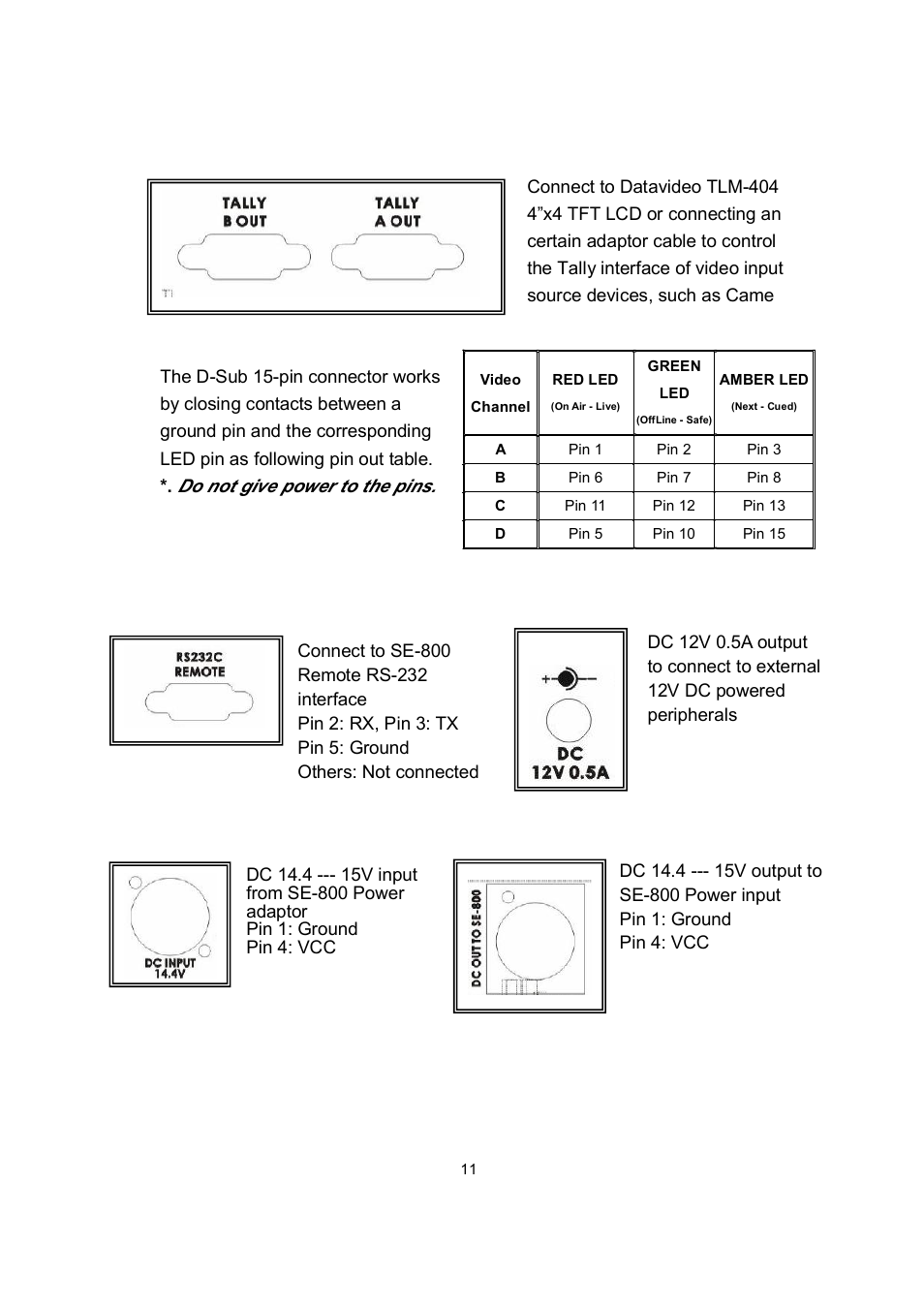 Datavideo RMC-90 User Manual | Page 12 / 14