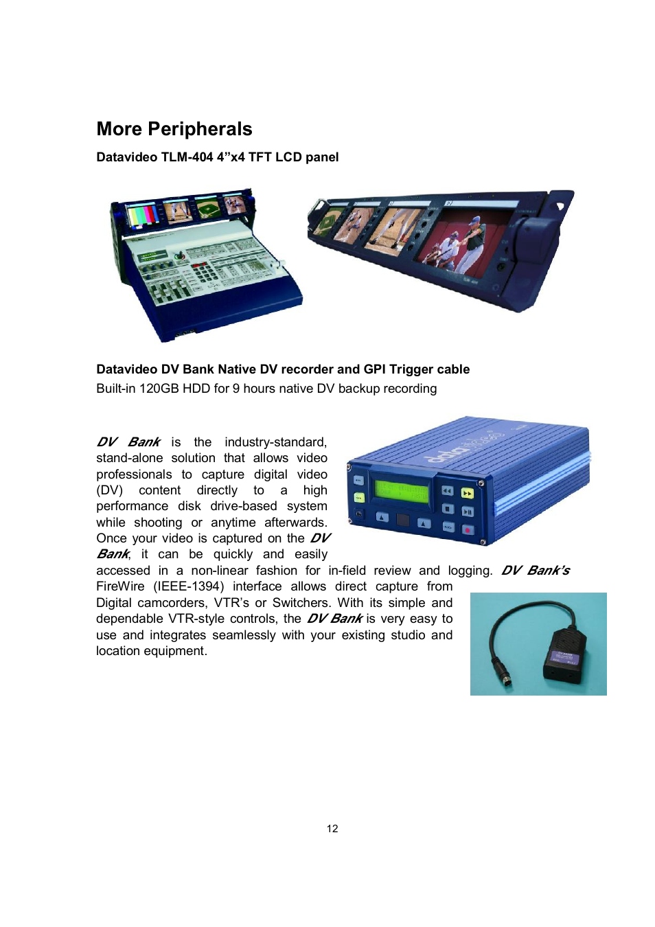 More peripherals | Datavideo RMC-90 User Manual | Page 13 / 14