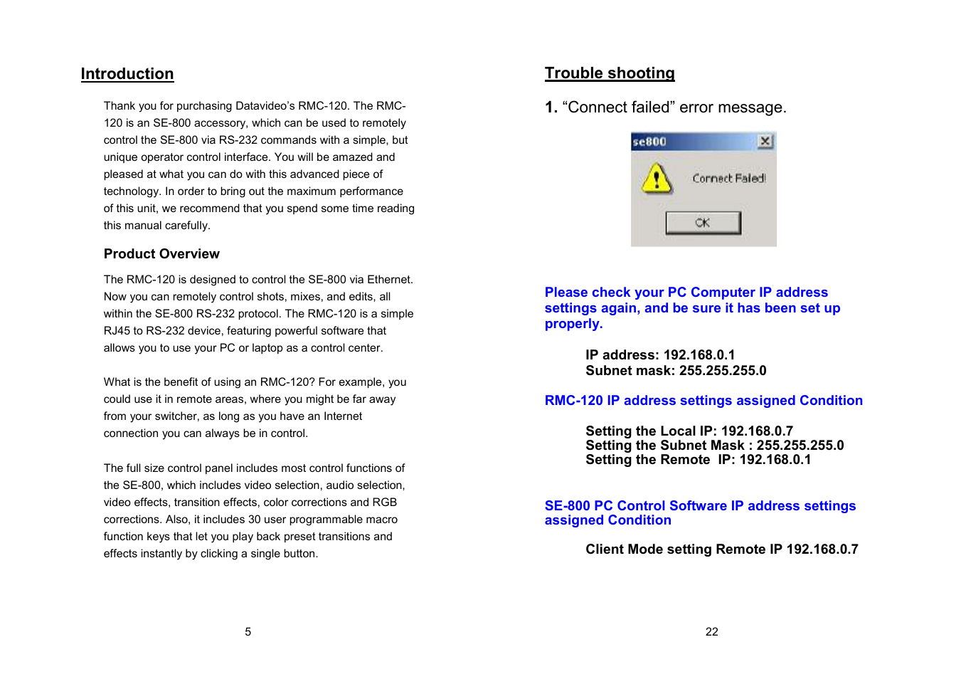 Datavideo RMC-120 User Manual | Page 6 / 14
