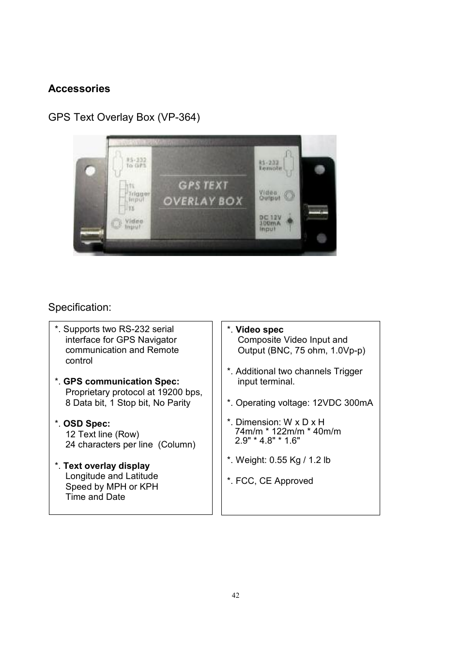 Datavideo MP-4100 User Manual | Page 43 / 46