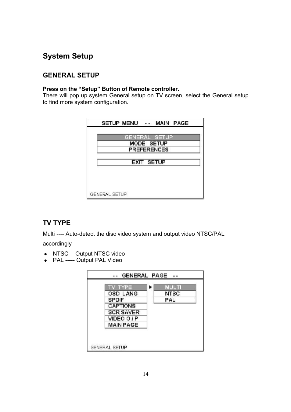 System setup | Datavideo CP-100 PRO User Manual | Page 15 / 30