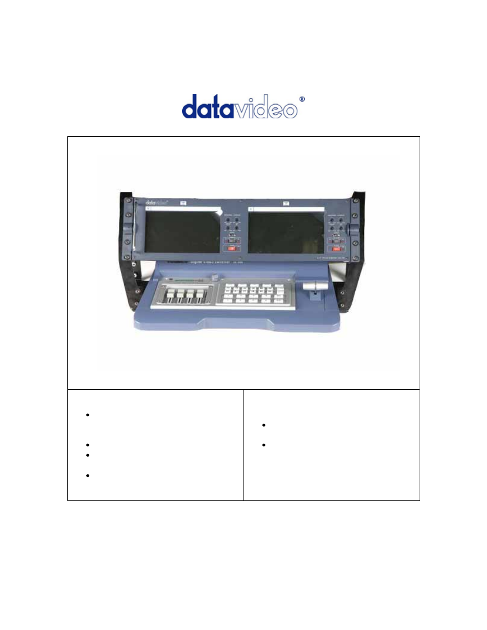 Datavideo Holder RKM-572 User Manual | 2 pages